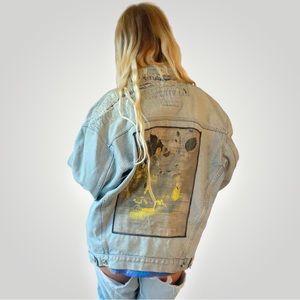 Vintage Shredded Denim Patch Jacket Punk Metal Megadeth Metallica